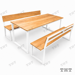 โต๊ะโรงอาหารไม้ยางพารา JENO-WHITE SKU: 06928670 1