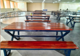 โต๊ะโรงอาหารไม้เต็ง ขาไขว้ MODERN-X SKU: 06708472 รูปที่ 2